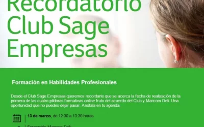 Club Sage empresas – Recordatorio de formaciones