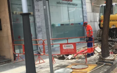 Goya Soluciones Informáticas afectada por la fuga de agua en Avenida de Goya